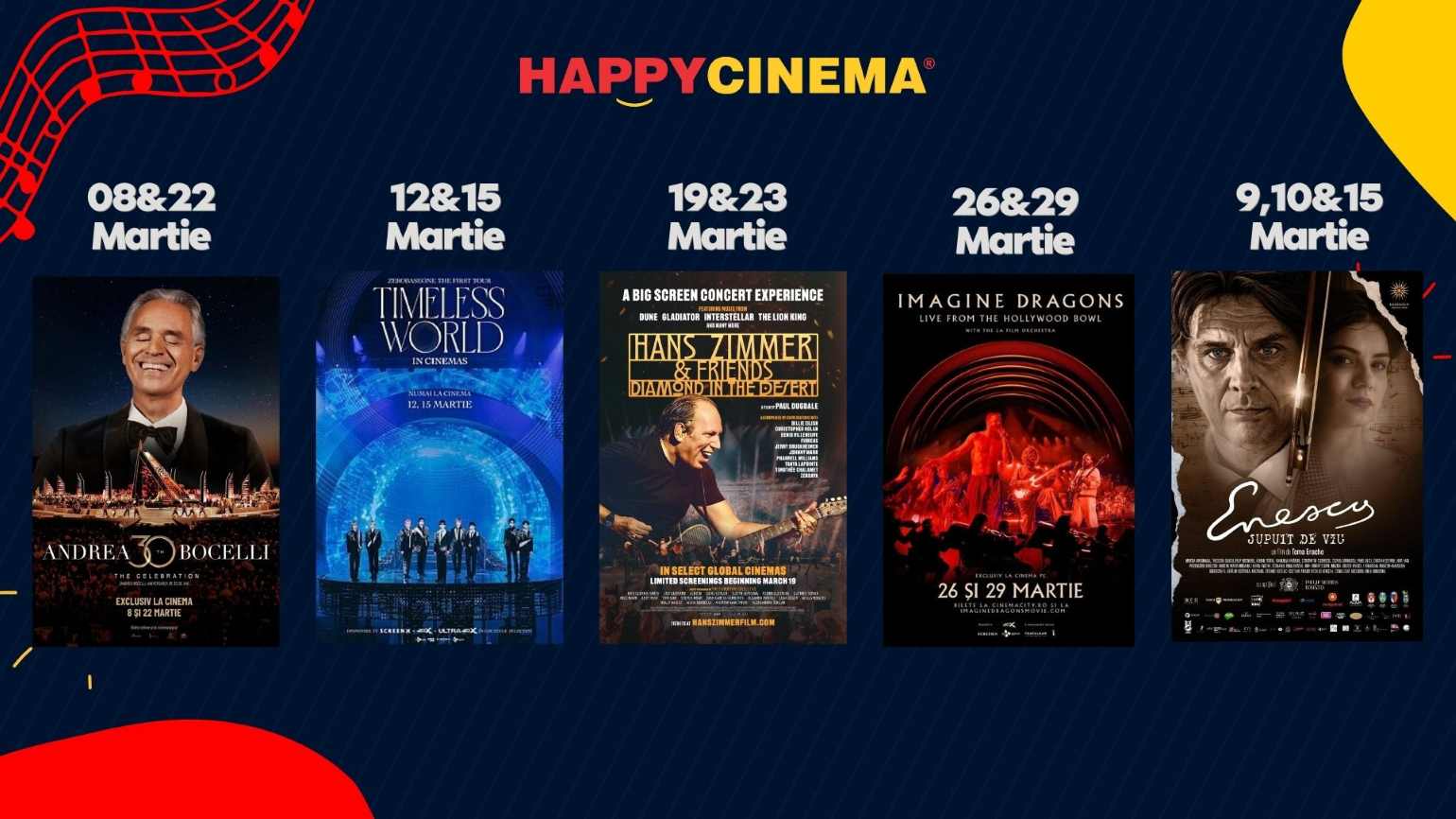 Muzica prinde viață pe marele ecran la Happy Cinema